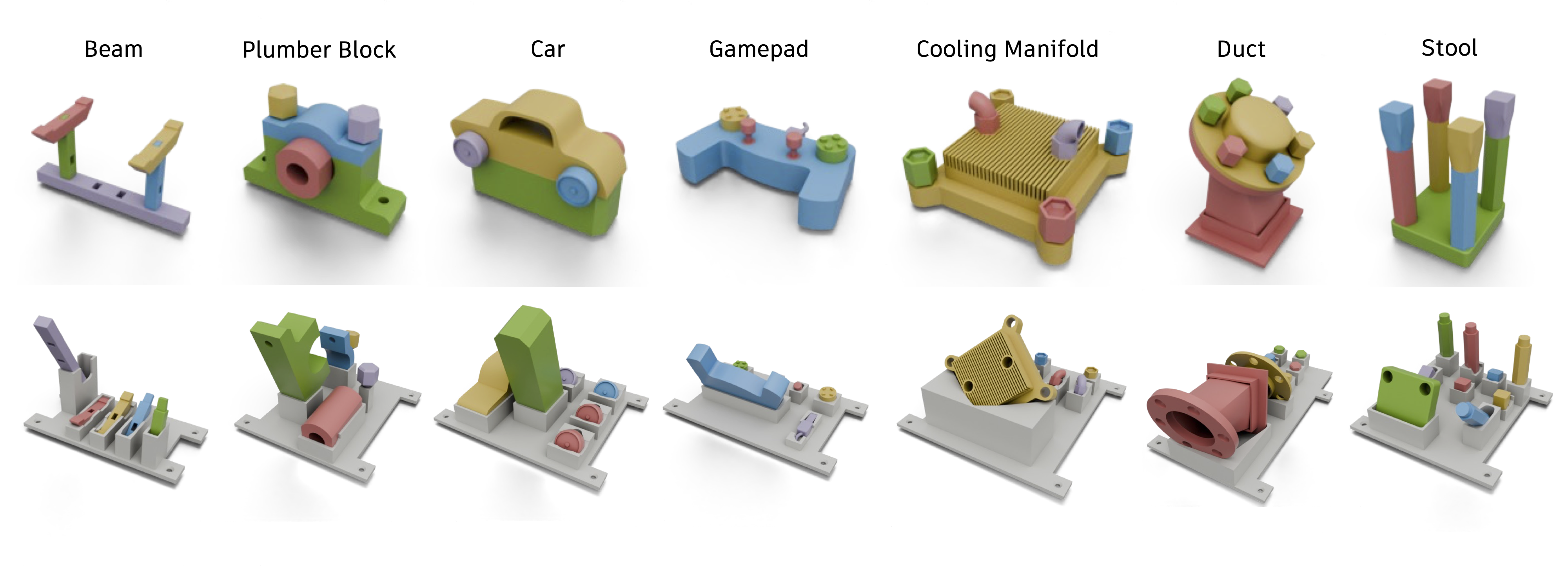 Benchmark assemblies and fixture.